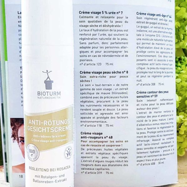 Crème visage efficace apaisante anti rougeurs