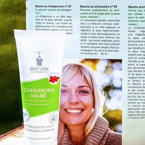 Baume apaisant efficace Schisandra peaux irritées