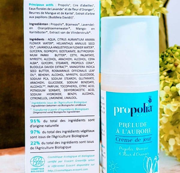 Crème de jour active peau normale bio Propolia