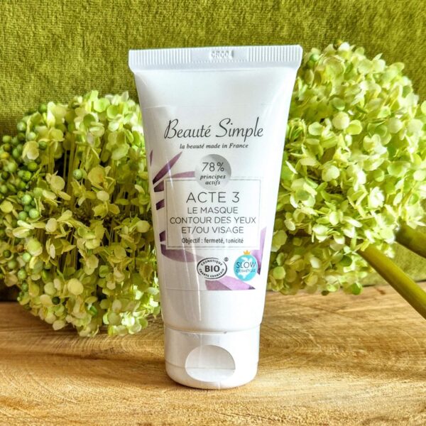 Masque tenseur contour des yeux et visage bio