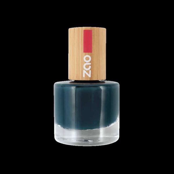 vernis à ongles bleu canard bio N° 666