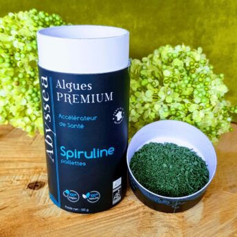 Spiruline Premium bio en paillette, croissance adolescent, femmes réglés...