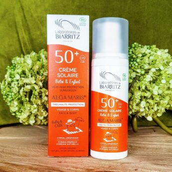 Crème solaire bébé et enfant SPF 50 bio et vegan