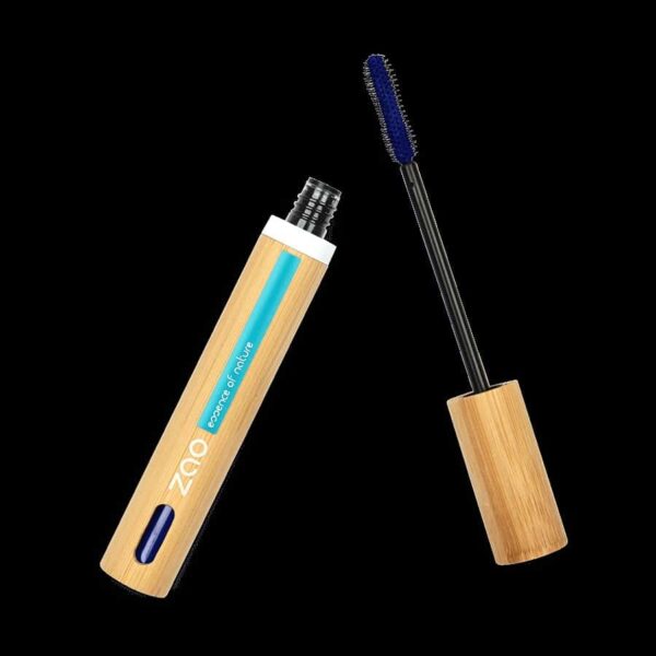 Mascara velours bleu densité et structure bio et naturel